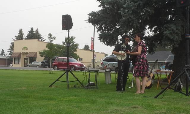 Folk music event in Main Street Park.